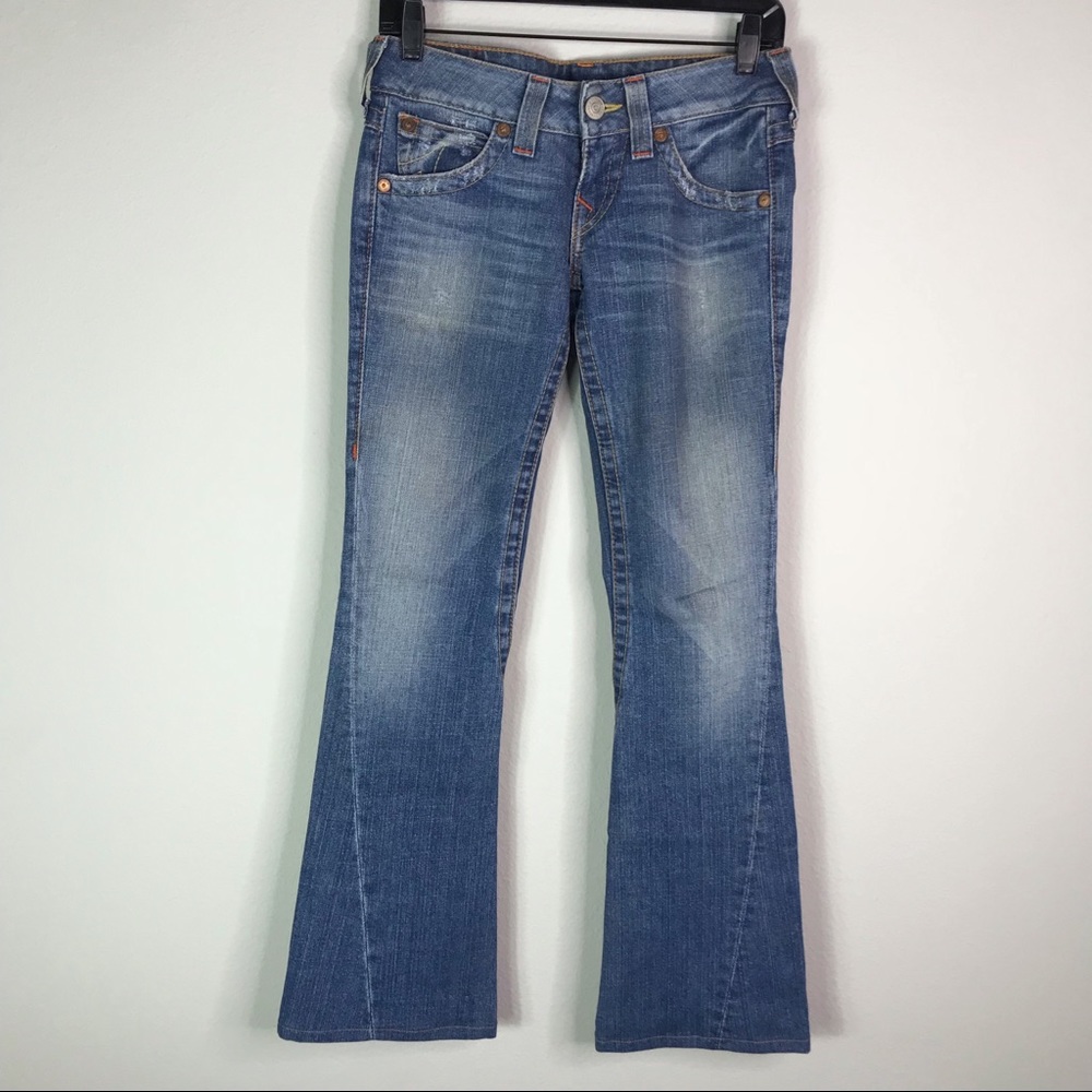 True Religion Joey Twisted Low Rise Flare Jeans